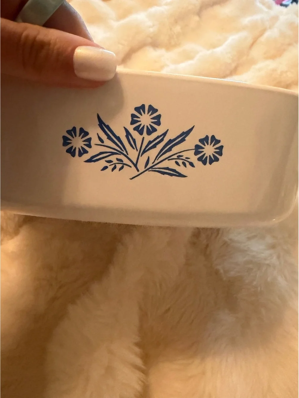 Vintage CorningWare Blue Cornflower Casserole Dish with Glass Lid